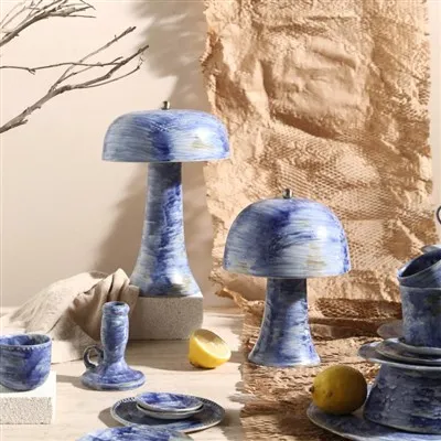 Porcelán Blue Start Night Painting stolní lampa